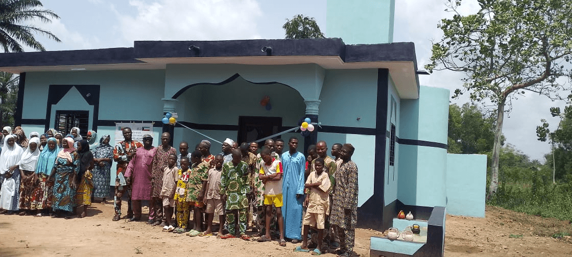Community in front of Central Mosque Cotonou